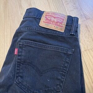Levis 508 Jeans Mens 30x32 Black Regular Fit Tapered Leg Cotton Denim Pants